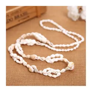 Bulk supply and cheap price seashell necklace beautiful sea shell pearl necklaces for women