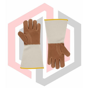 Gants de soudage en cuir à manchette longue, gants de sécurité complets, flexibles, respirants, résistants aux déchirures, résistants à l'usure, isolants thermiques - Product Image 4