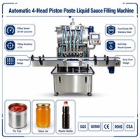 Machine de remplissage automatique pour sauces et pâtes pour ketchup, sauce bœuf, mayonnaise