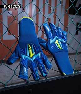 Guantes de Portero de Cuero Premium Personalizables Ajuste Personalizado Venta Al por Mayor Fútbol Latex Grip - Product Image 3