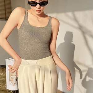 Verano Color sólido chaleco sin mangas Yoga Fitness mujeres alta calidad personalización logotipos camiseta sin mangas Fitness venta al por mayor ropa Casual - Product Image 2