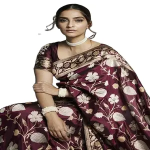 Salwar Kameez de qualité supérieure, design décoré, pour les mariages et l'usage quotidien, en lin et soie, fabriqué en Inde, marque Kanya Libas - Product Image 1