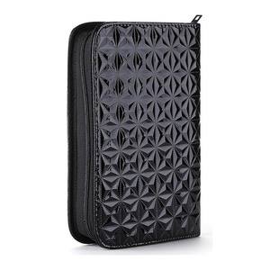 PU <b>Leather</b> Hair Stylist Scissor Holder <b>Pouch</b> Professional Barber Tool Holster Bag with 6 Slots for Combs & Salon Accessories - Product Image 1