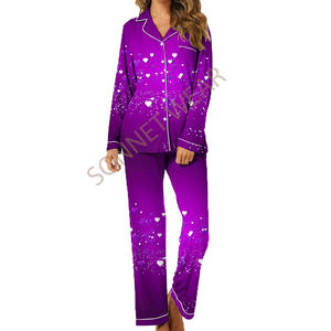 Conjunto de ropa de dormir de pijama elegante para mujer, perfecto para dormir o descansar en casa, ropa de dormir suave, cómoda y de moda - Product Image 1