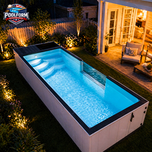100% Customized Design Modern Villa Backyard Above Ground Pool Shell Prefabricated Luxury Fiberglass Swimming Pool - Product Image 5