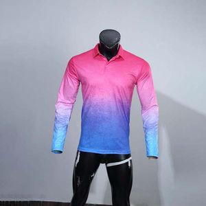 Chemises polo à manches longues en gros d'usine, chemises polo de sport pour hommes, conception de logo personnalisée, sublimation, vêtements de pêche - Product Image 3