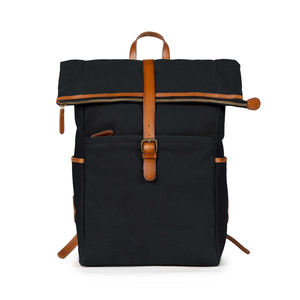 Sac à dos en toile en cuir véritable élégant et léger pour les voyages en plein air, l'école, le travail, la randonnée, unisexe, durable, multi-poches, spacieux - Product Image 6