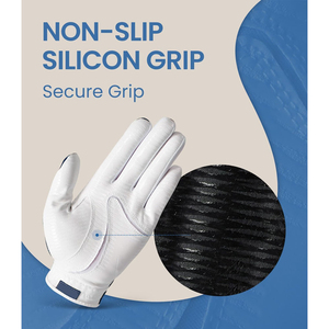 Guantes de golf para hombre Durable Cabretta Blanco Cuero puro Ajuste excepcional Elástico Cálido Deportes de todos los tiempos Favorito - Product Image 2