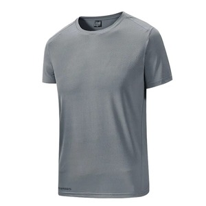 New Tech Cool-silk Respirant Dry-fit Mesh Fabric Sweatshirts courts Logo personnalisé Hommes Polyester Spandex T-shirts - Product Image 4