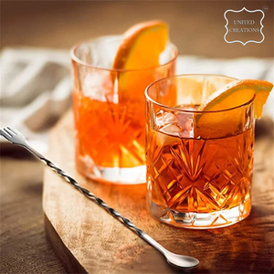 Agitador de mezcla de metal de acero inoxidable largo Cuchara de barra de cóctel para una agitación y mezcla eficientes - Product Image 5