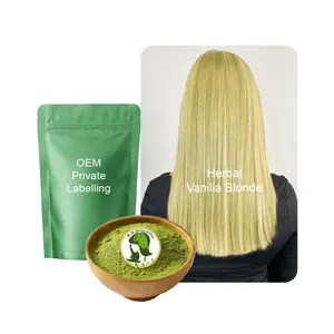 Thảo dược vani Blonde Henna Thuốc nhuộm tóc bột với thành phần thảo dược chất lượng tốt nhất nhãn hiệu riêng có sẵn