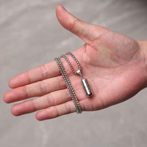 Collier d'urne en argent pour cendres souvenir bijoux de crémation pour collier de pilules de Capsule humaine urne commémorative pour cendres taille personnalisée - Product Image 6