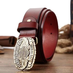 เข็มขัดหนังแท้แบบลำลองสำหรับผู้ชายเข็มขัดชุดเดรสหนังแท้หัวเข็มขัดโลหะผสมแบบคลาสสิก - Product Image 6