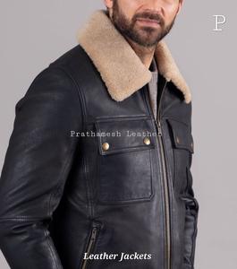 Chaqueta de cuero de diseñador para hombre para uso diario de calidad superior con forro interior suave Opciones de temporada de invierno Exportación a granel - Product Image 3