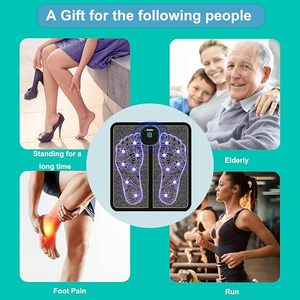 Meilleur nouveau <span class=keywords><strong>tapis</strong></span> de massage des pieds intelligent, réglable, sans fil, électrique, chauffant, vibrant, EMS, pour un usage domestique - Product Image 5
