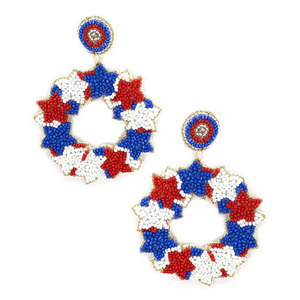 Handmade <b>Colorful</b> <b>Beaded</b> Earrings Big Size for Women Newest <b>Beaded</b> Earrings - Product Image 4