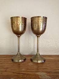 Brass <b>Wine</b> <b>Goblet</b> Handmade Engraved Chalice Vintage Metal Drinking Cup Antique Style Barware Wedding Gift Elegant Tableware - Product Image 6