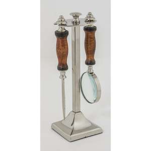 Loupe en laiton ouvre-lettre en laiton avec support accessoires de bureau Antique luxe articles nautiques décoration de Table - Product Image 6