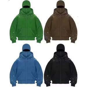 Sweat à capuche Ninja pour homme, lourd, 100% coton, pull à capuche surdimensionné, fermeture éclair, capuche Ninja intégrale pour garçons - Product Image 6