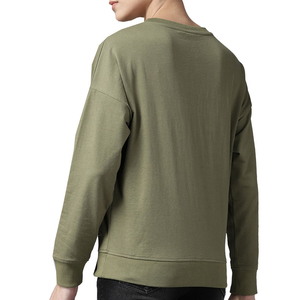 Nouveau design automne hiver sweat uni pour femmes pull à la mode ample sweat-shirt à col rond pour femmes - Product Image 4