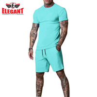 T-shirts et shorts d'été unisexes, vêtements de sport jogging, 2 pièces avec logo personnalisé, ensembles d'été pour hommes par Elegant Sports