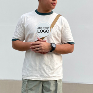 AIRism T-shirt à col rond surdimensionné en coton Streetwear Ringer T-shirt - Product Image 6