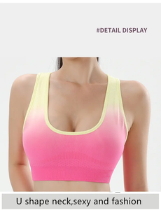 2025 Stock Ready Plus Size Sujetador deportivo sin costuras Transpirable Athletic Yoga Top para Fitness Gym Running Workout Estilo simple - Product Image 4