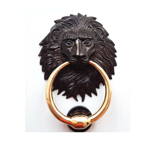 Tocador de Puerta de Metal con Forma de Cabeza de León, Tocador de Puerta Rústico de Alta Calidad para el Hogar, Hoteles, Villas y Uso Escolar - Product Image 1