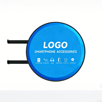 Panneau publicitaire LED lumineux portable à cadre en acier, personnalisable avec logo et couleur, à fixation latérale, pour affichage commercial, prix usine