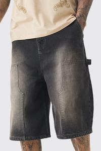 High Quality 100% Cotton Blank Vintage Washed Oversized Breathable Streetwear Distressed <b>Baggy</b> <b>Jorts</b> Men's Comfortable Hip Hop - Product Image 4