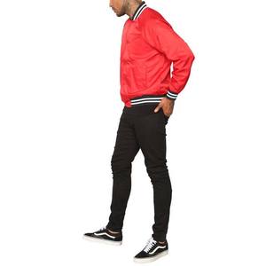 Nueva llegada logotipo personalizado bordado Letterman chaquetas al por mayor satén ropa de hombre chaqueta de béisbol de la universidad para los hombres - Product Image 3