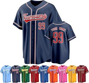 Camiseta de béisbol personalizada, cosida con nombre personalizado, número, camisetas atléticas con cuello en V para hombres, mujeres y jóvenes - Product Image 2