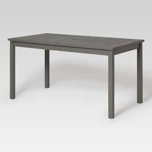 Mesa de comedor rectangular de madera de teca con acabado Gris de calidad superior Alfish para uso en hoteles en interiores y exteriores - Product Image 1