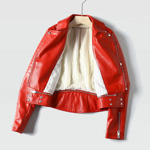 Hommes Crocodile style Faux Mode Vestes En Cuir Expédition Rapide PU Locomotive shorts Crocodile En Cuir Recadrée Biker Veste - Product Image 1