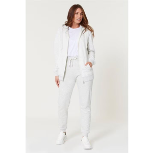 100% coton élégant femmes 2 pièces survêtement ensemble Logo personnalisé hauts courts et jogging sweat écologique nouvelle Collection - Product Image 3