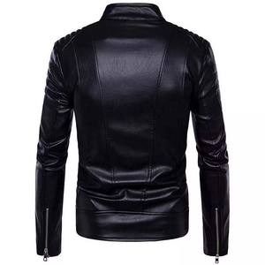 Veste en cuir personnalisée haut de gamme pour homme, best-seller, de haute qualité, durable, légère, confortable, unie et teinte. - Product Image 4