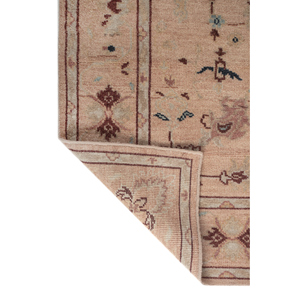 Alfombra de Lana Anudada a Mano Savana, Patrón de Medallón Rosa y Morado, para Decoración de Sala de Estar, Alfombra Rectangular de 9x12 para Pasillo o Habitación -Lca-7065 - Product Image 5