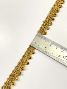 Ethnic Indian Metallic Golden Lace <b>Trim</b> Border Craft Sewing Accessory for Shoes and Clothing Custom Color Ribbon <b>Fringes</b> Braided - Product Image 4