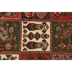 Tapis vintage 4,5x6,46 pieds, tapis turc en laine camouflage rouge et vert - Product Image 5