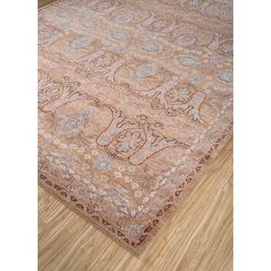 Alfombra de Seda Anudada a Mano AKPS-1027, Diseño de Medallón Gulkamak, Rojo Naranja, 10 mm de Grosor, para Uso Doméstico, Rectangular, de Algodón Orgánico, para Pasillo - Product Image 2