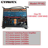 Amplificateur FP numérique stéréo haute puissance 1300W, de qualité audio professionnelle, chinois FP10Q, pour haut-parleur à signal linéaire