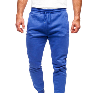 Pantalons décontractés pour hommes avec logo personnalisé, taille élastique, couleur contrastée, pantalon de survêtement ample, coupe droite, pantalon de jogging uni pour garçons - Product Image 1