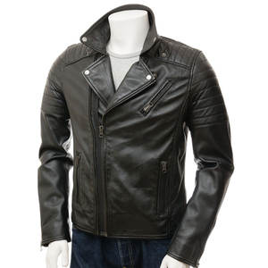 Chaqueta de Cuero 100% Genuino de Moda Urbana para Hombre, Gran Venta |   Chaqueta de Cuero para Motociclista, Impermeable, con Cierre Completo, para Hombre - Product Image 3
