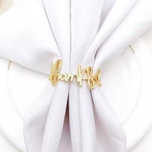 Servilletero de agradecimiento personalizado para Decoración de mesa de vacaciones, fiestas, bodas, eventos, Hotel, comedor, toque único - Product Image 4