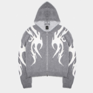 2025, suéter para hombre, jersey de Mohair, sudaderas de punto de manga larga con capucha Premium, ropa de invierno personalizada para hombre, suéter de punto personalizado - Product Image 1