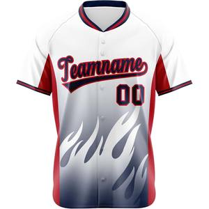 Maillot d'équipe de baseball à boutons, sublimation graphique, chemise personnalisée, uniforme de softball, broderie en maille, coupe pour jeunes, séchage rapide, USA - Product Image 2