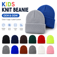 Gorro de Punto para Niños, Liso, con Puño, Suave, Cálido, para Invierno, Gorro de Calavera, Multicolores, Básico, Cortavientos, Térmico, para Niños y Niñas