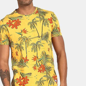 Haute qualité personnalisé partout imprimé blanc 100 coton 160GSM goutte épaule recadrée longueur boîte Fit hommes surdimensionné t-shirt en gros - Product Image 1