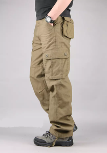 Pantalones Cargo Rectos para Hombre, Duraderos, de Algodón Oxford, Corte Holgado Informal para Trabajo al Aire Libre y Uso Diario, Disponibles a Precio de Mayoreo Económico - Product Image 4