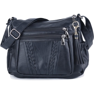 Sac à bandoulière multi-poches en cuir PU pour femmes, style tendance de rue, sac à main léger - Product Image 6